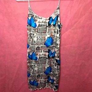 Mixed decor fitted SHEIN dress. Spaghetti straps.